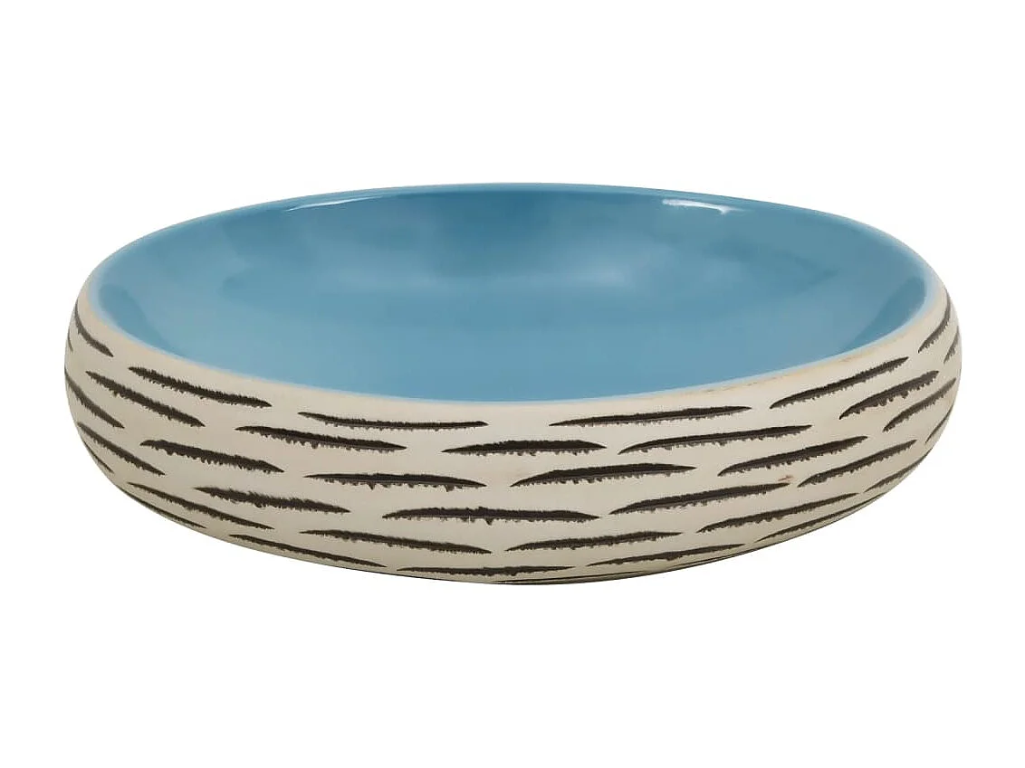 Vasque à poser Lavabo | Bac à laver multicolore ovale 59x40x15 cm céramique