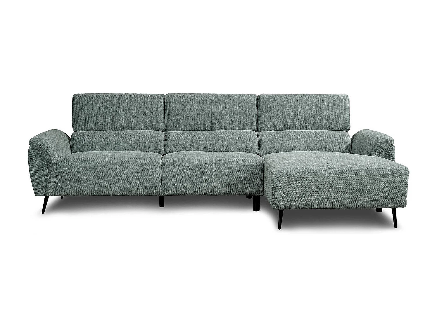 Sofá Chaise Longue Lucy 284cm Verde, Chaise Direita
