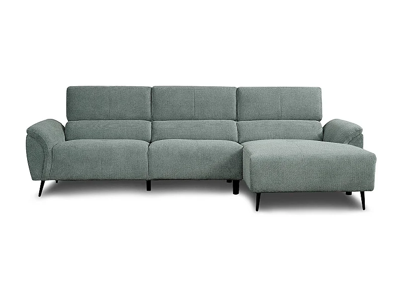 Sofá Chaise Longue Lucy 284cm Verde, Chaise Direita
