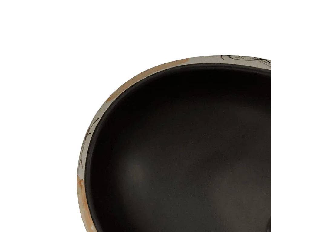 Vasque à poser Lavabo | Bac à laver multicolore ovale 59x40x15 cm céramique