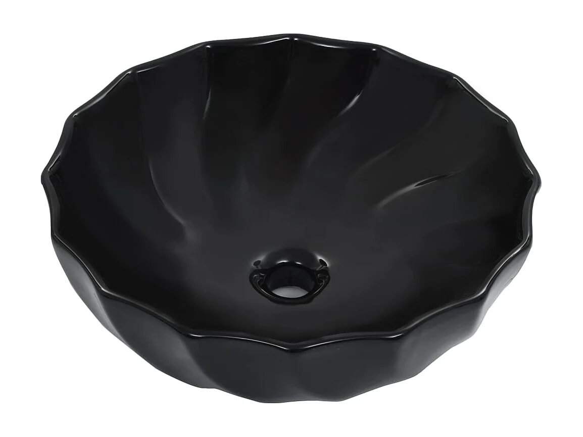 Lavabo salle de bain-Vasque à poser 46x17 cm Céramique Noir