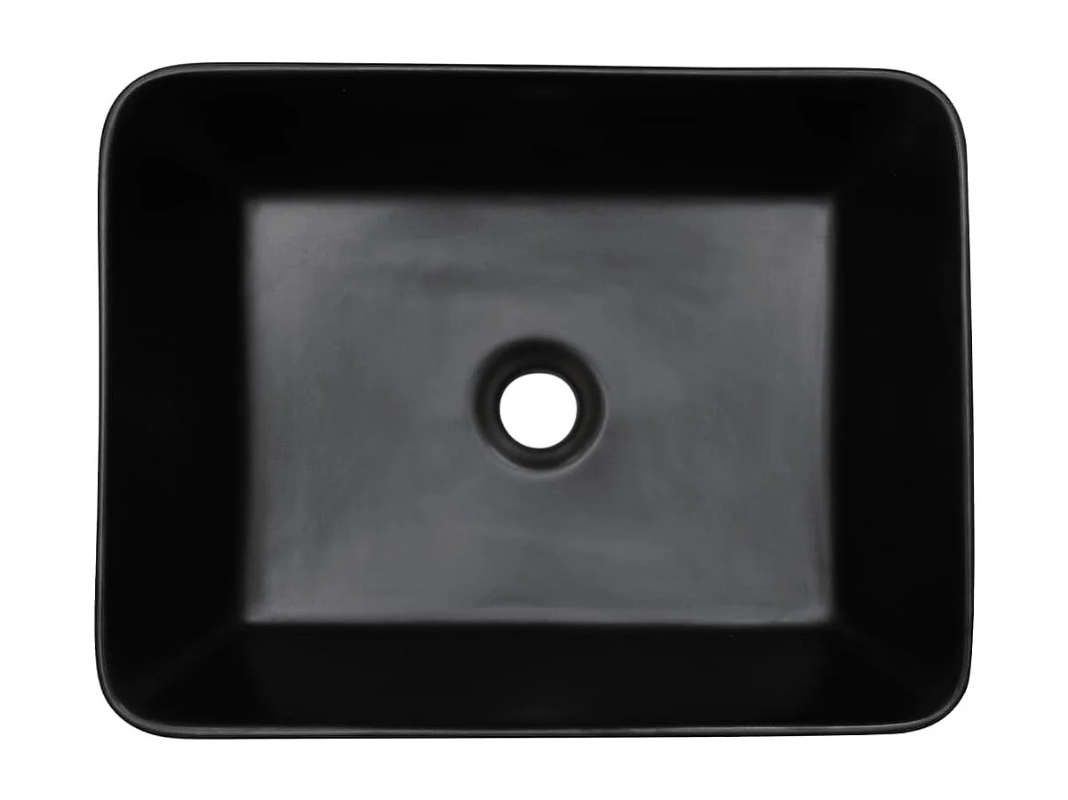 Vasque à poser Lavabo | Bac à laver noir/bleu rectangulaire 46x35,5x13 cm céramique
