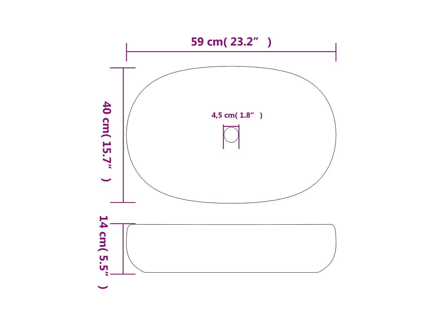 Vasque à poser Lavabo | Bac à laver turquoise ovale 59x40x14 cm céramique