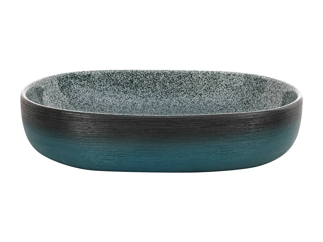 Vasque à poser Lavabo | Bac à laver turquoise ovale 59x40x14 cm céramique