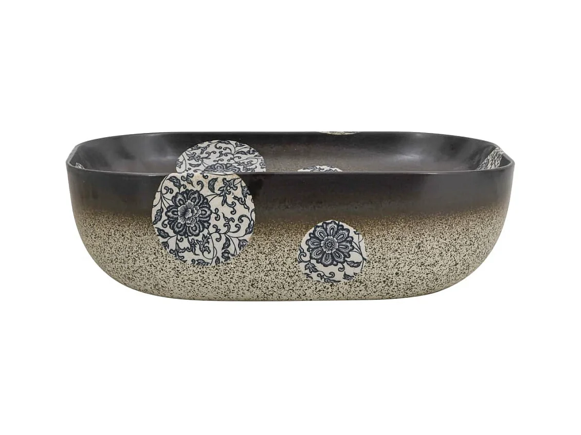 Vasque à poser Lavabo | Bac à laver multicolore rectangulaire céramique