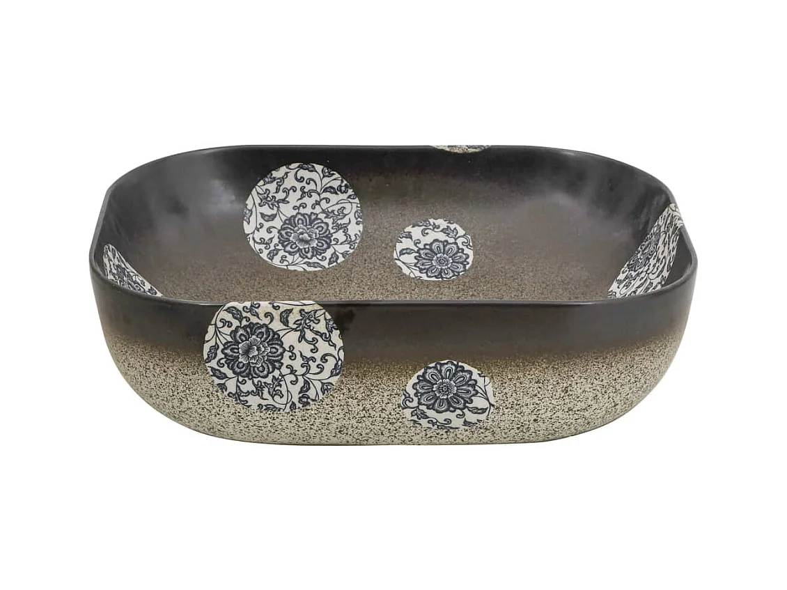 Vasque à poser Lavabo | Bac à laver multicolore rectangulaire céramique