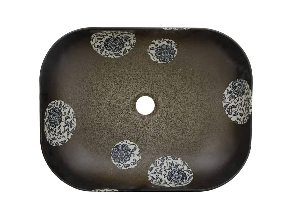 Vasque à poser Lavabo | Bac à laver multicolore rectangulaire céramique