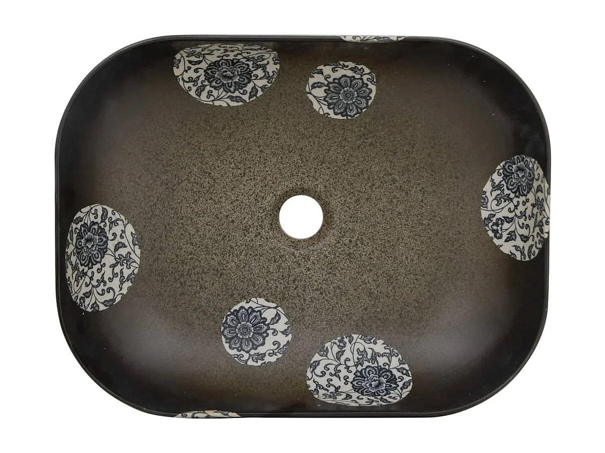 Vasque à poser Lavabo | Bac à laver multicolore rectangulaire céramique