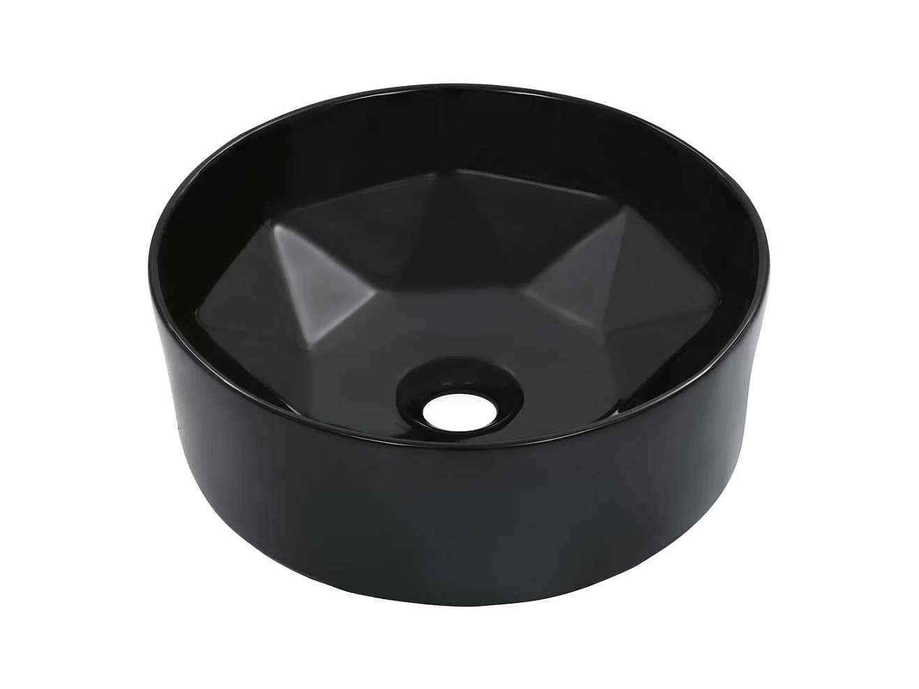 Lavabo salle de bain-Vasque à poser 36x14 cm Céramique Noir