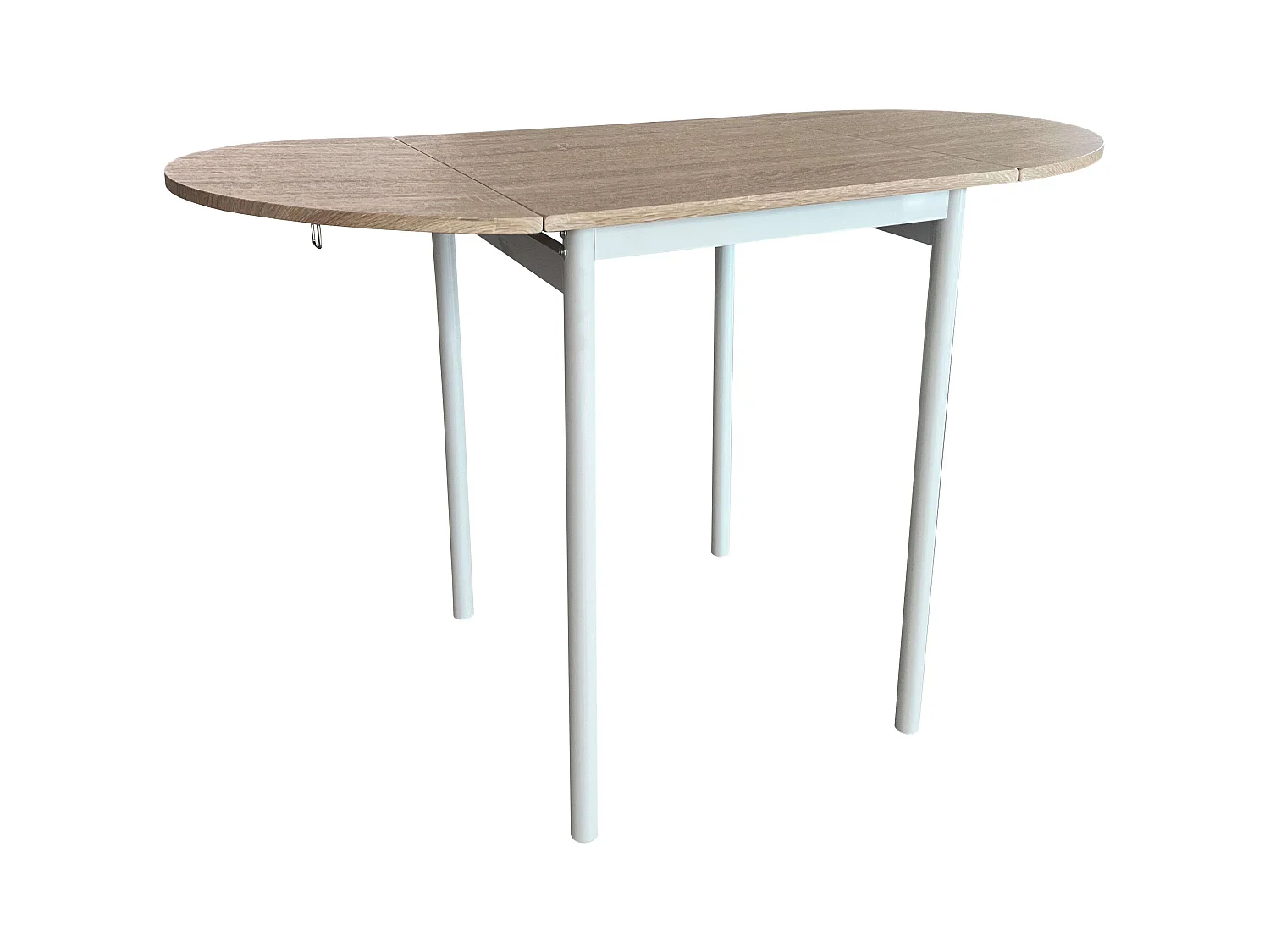 Table de cuisine extensible Butterfly et 2 chaises, chêne et blanc, 55-115 x 61 x 74 cm