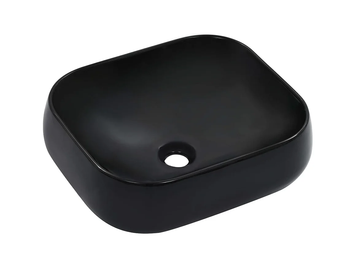 Lavabo salle de bain-Vasque à poser 44,5 x 39,5 x 14,5 cm Céramique Noir
