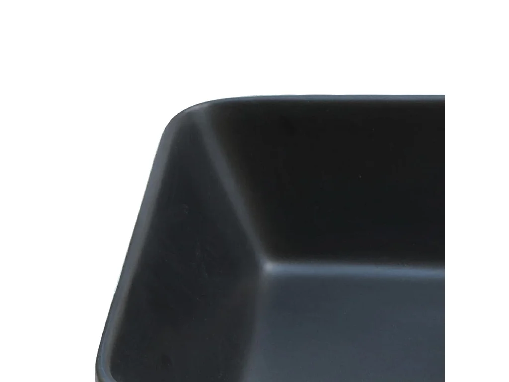 Vasque à poser Lavabo | Bac à laver noir et marron rectangulaire céramique