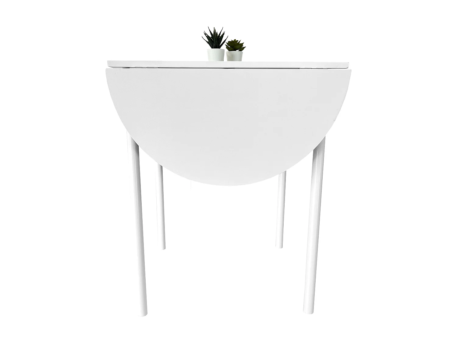 Pack de Mesa Extensible y 2 Sillas Cocina Butterfly,Blanco 55-115x61x74 cm