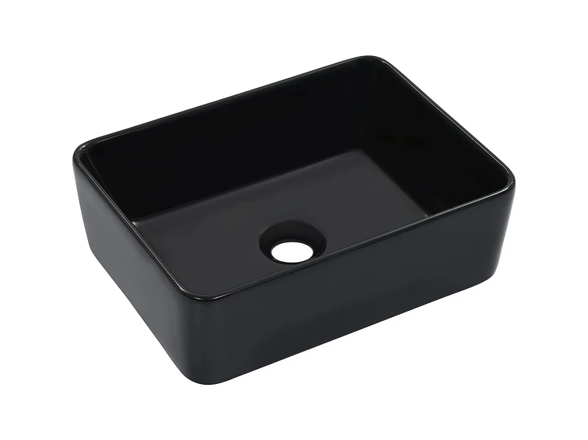 Lavabo salle de bain-Vasque à poser 40x30x13 cm Céramique Noir