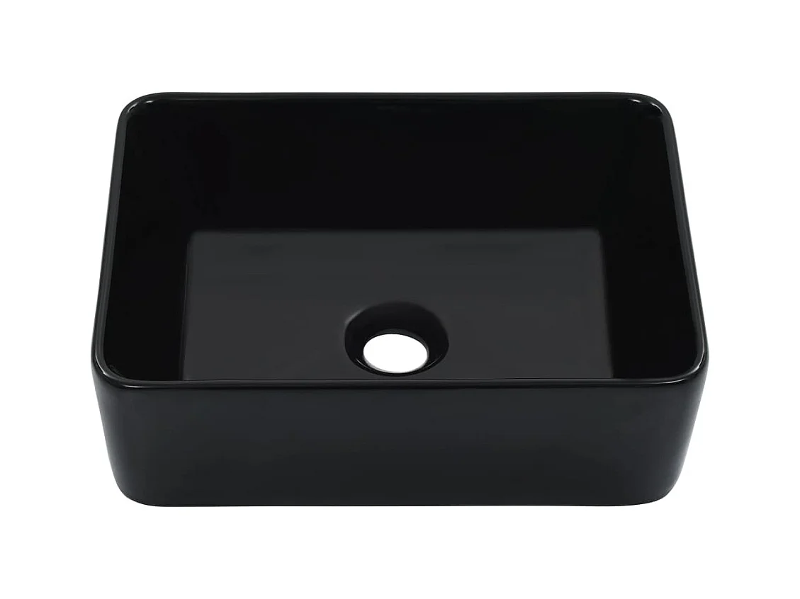 Lavabo salle de bain-Vasque à poser 40x30x13 cm Céramique Noir