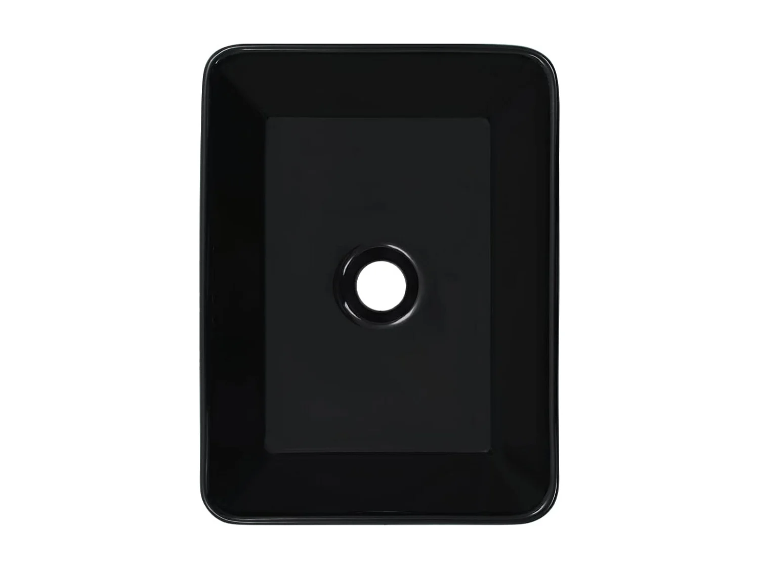 Lavabo salle de bain-Vasque à poser 40x30x13 cm Céramique Noir