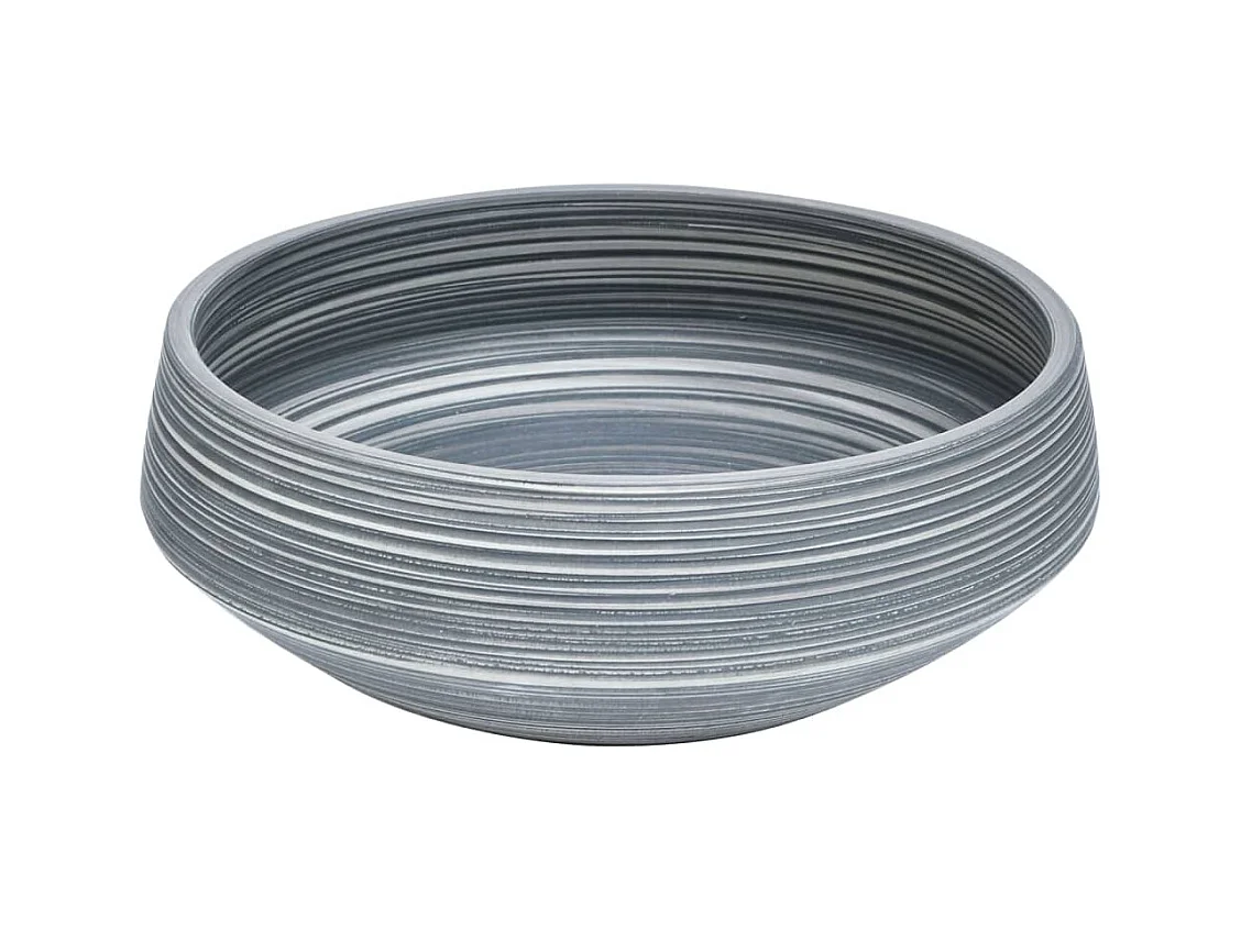 Vasque à poser Lavabo | Bac à laver gris rond Φ41x14 cm céramique