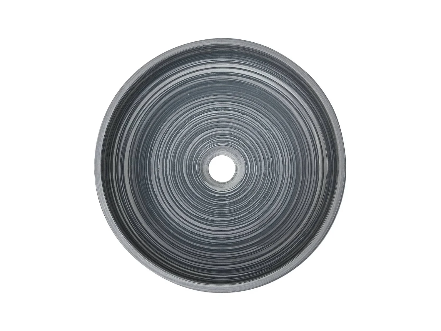 Vasque à poser Lavabo | Bac à laver gris rond Φ41x14 cm céramique