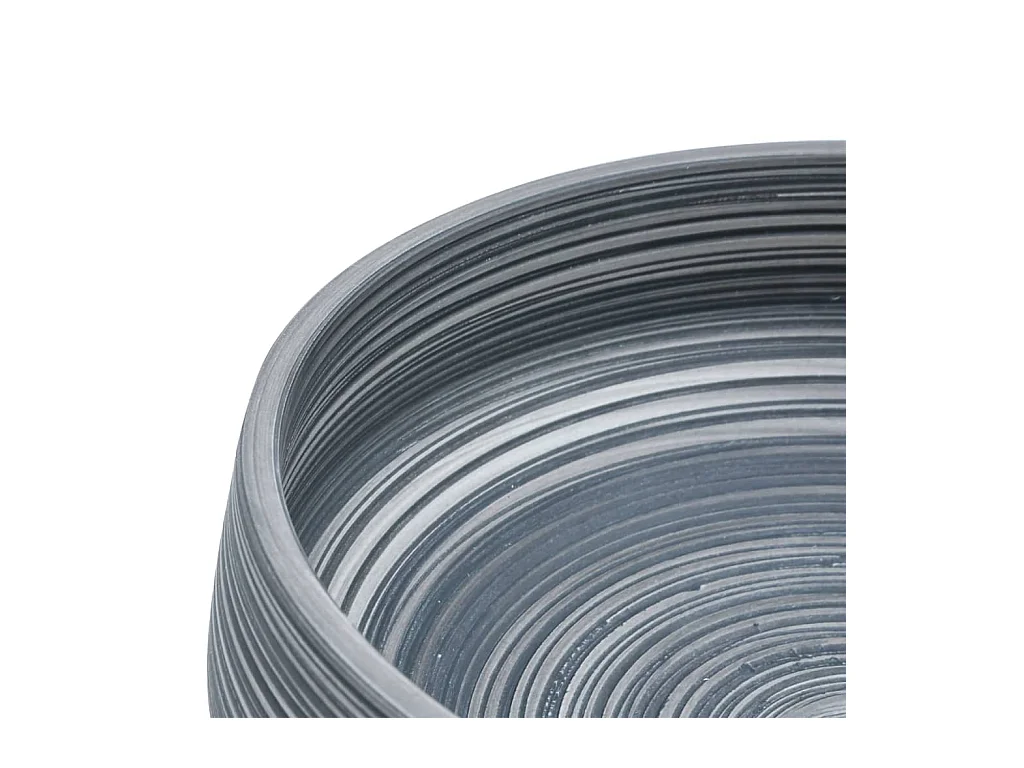 Vasque à poser Lavabo | Bac à laver gris rond Φ41x14 cm céramique