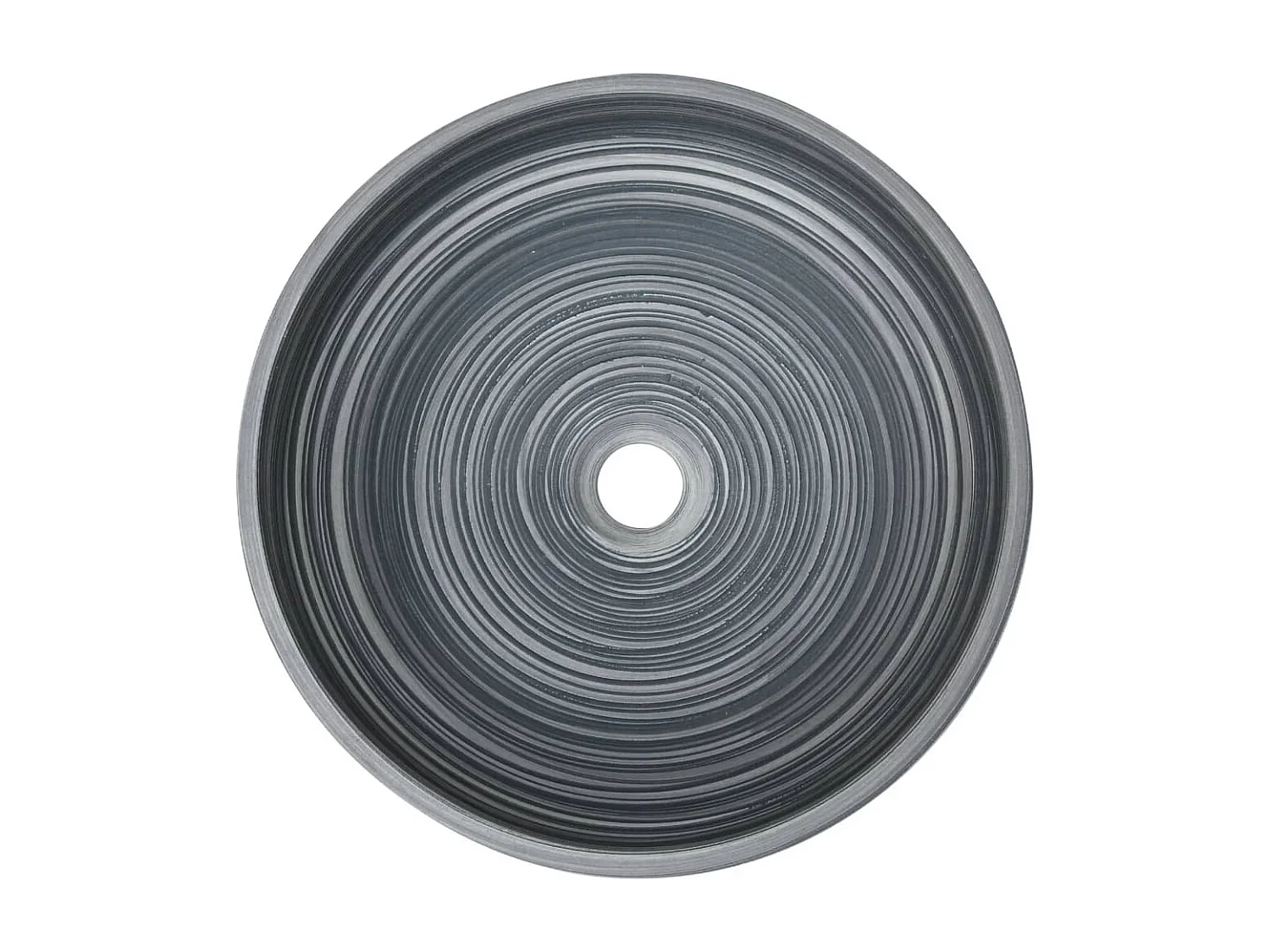 Vasque à poser Lavabo | Bac à laver gris rond Φ41x14 cm céramique