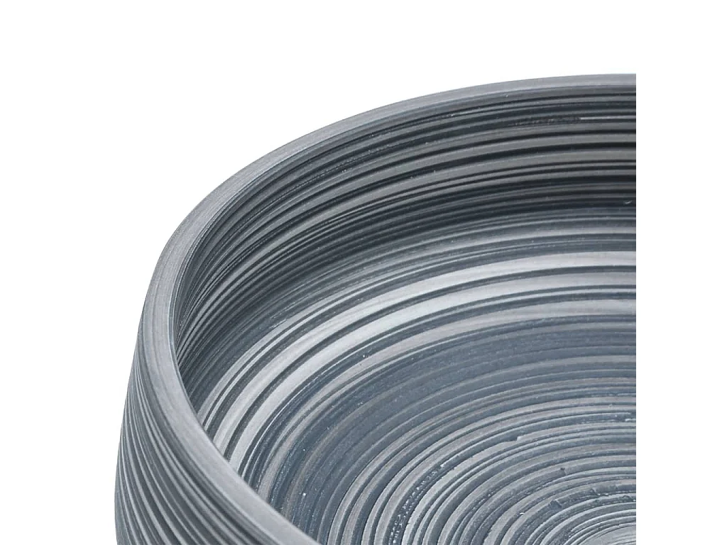 Vasque à poser Lavabo | Bac à laver gris rond Φ41x14 cm céramique