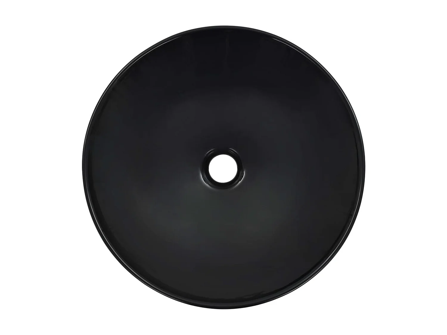 Lavabo salle de bain-Vasque à poser 41x12,5 cm Céramique Noir