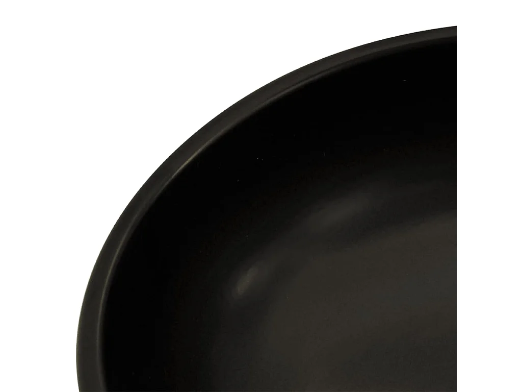 Vasque à poser Lavabo | Bac à laver noir et bleu rond Φ41x14 cm céramique