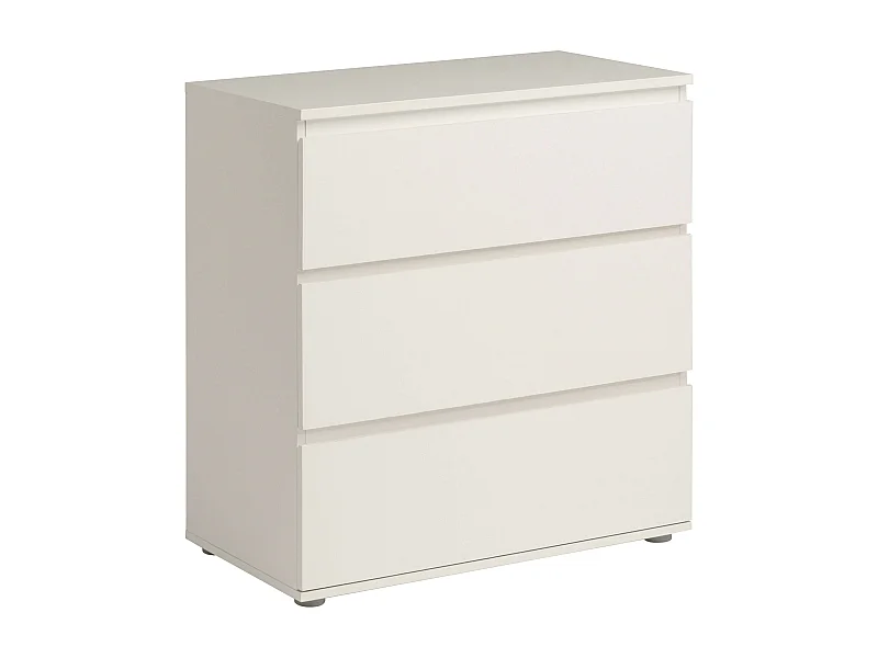 Cômoda de quarto Sven 3 gavetas melamina branca 77x82x40 cm