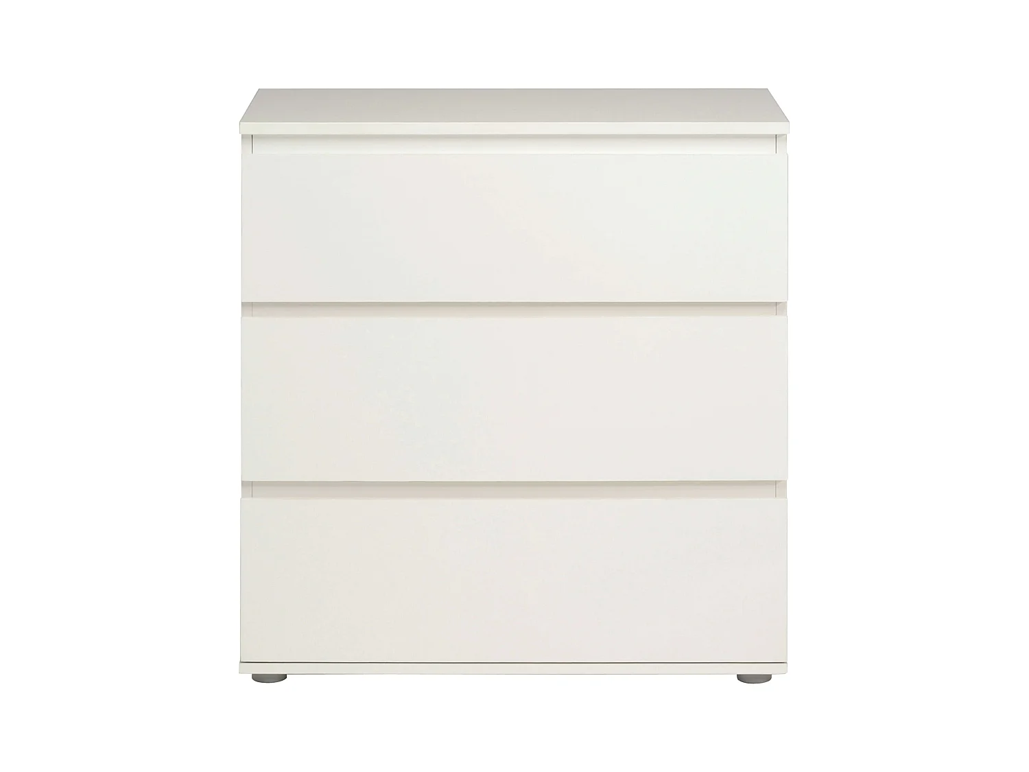 Commode de chambre Sven 3 tiroirs en mélamine blanche 77 x 82 x 40 cm