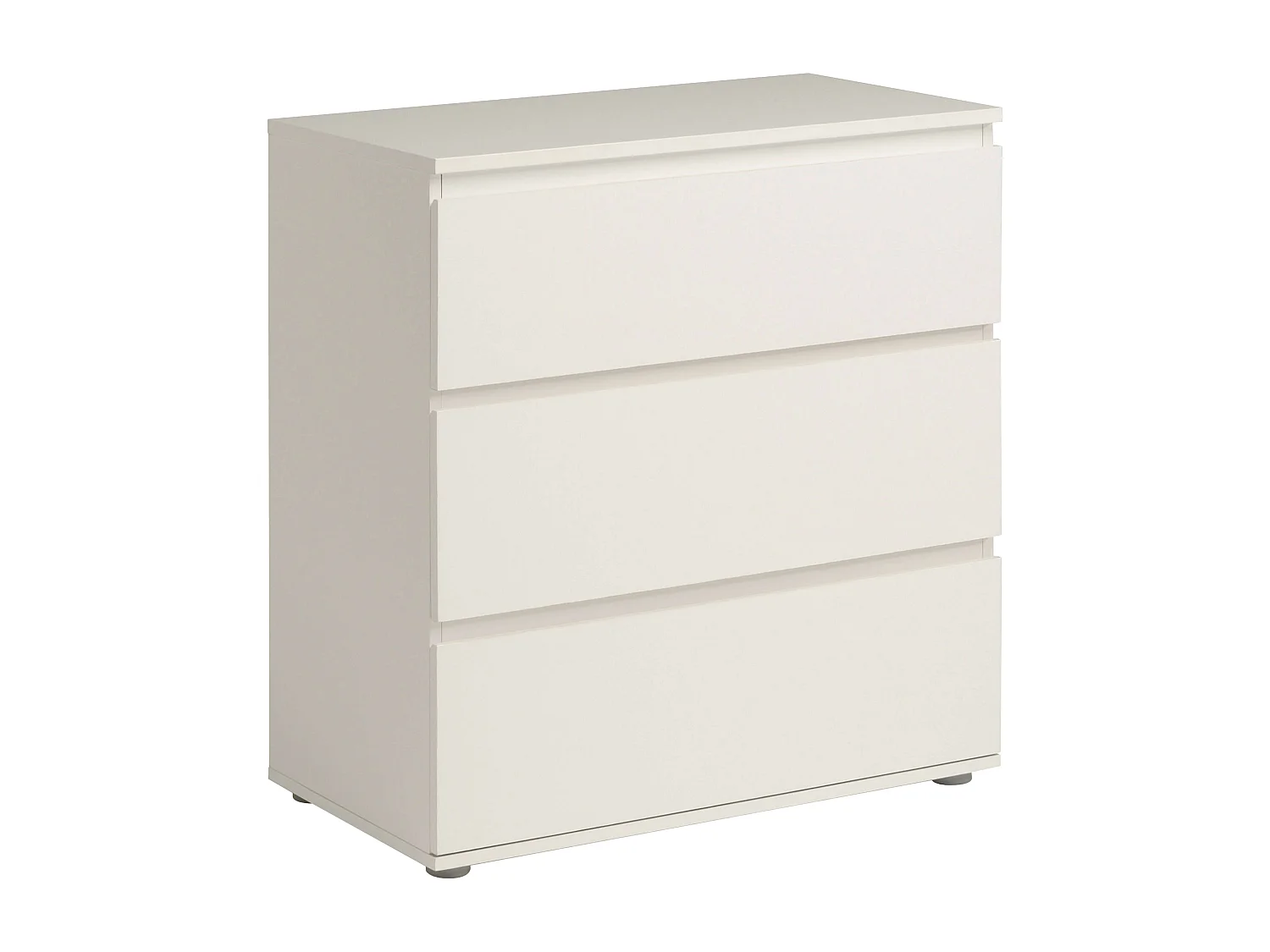 Cômoda de quarto Sven 3 gavetas melamina branca 77x82x40 cm