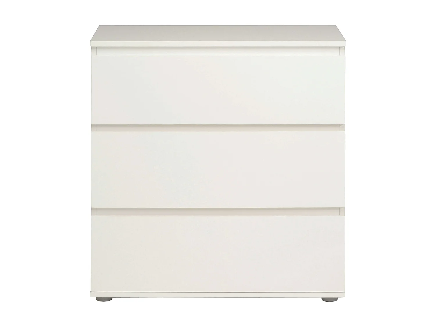 Cômoda de quarto Sven 3 gavetas melamina branca 77x82x40 cm