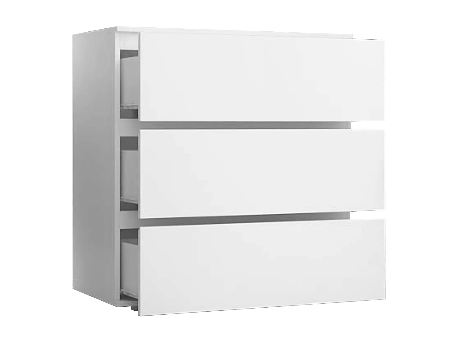 Cômoda de quarto Sven 3 gavetas melamina branca 77x82x40 cm