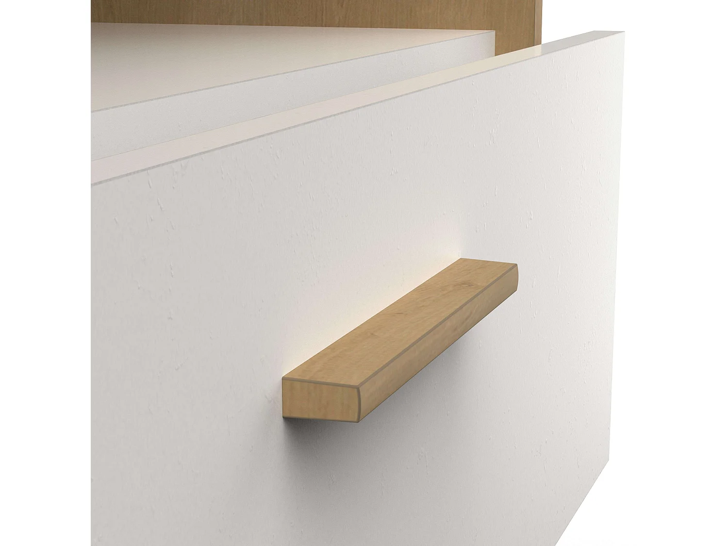 Cômoda Naili Youth 2 Gavetas Quarto Carvalho e Branco 73X74 cm