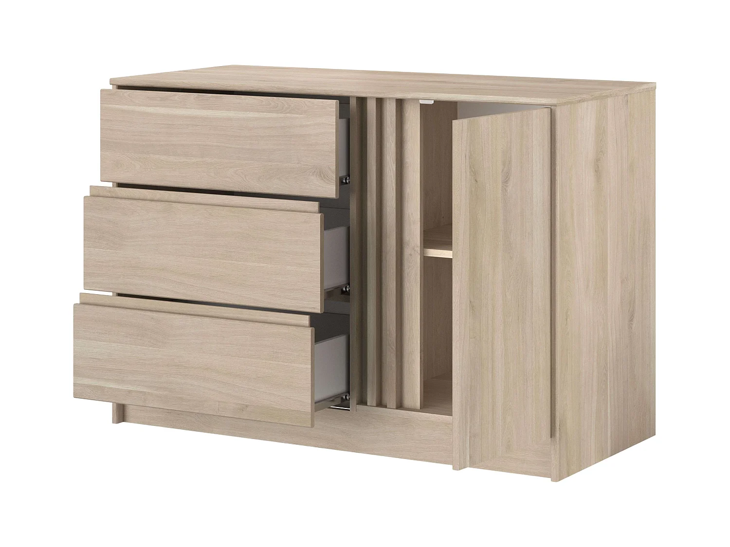 Commode double en chêne japonais 110x77x50