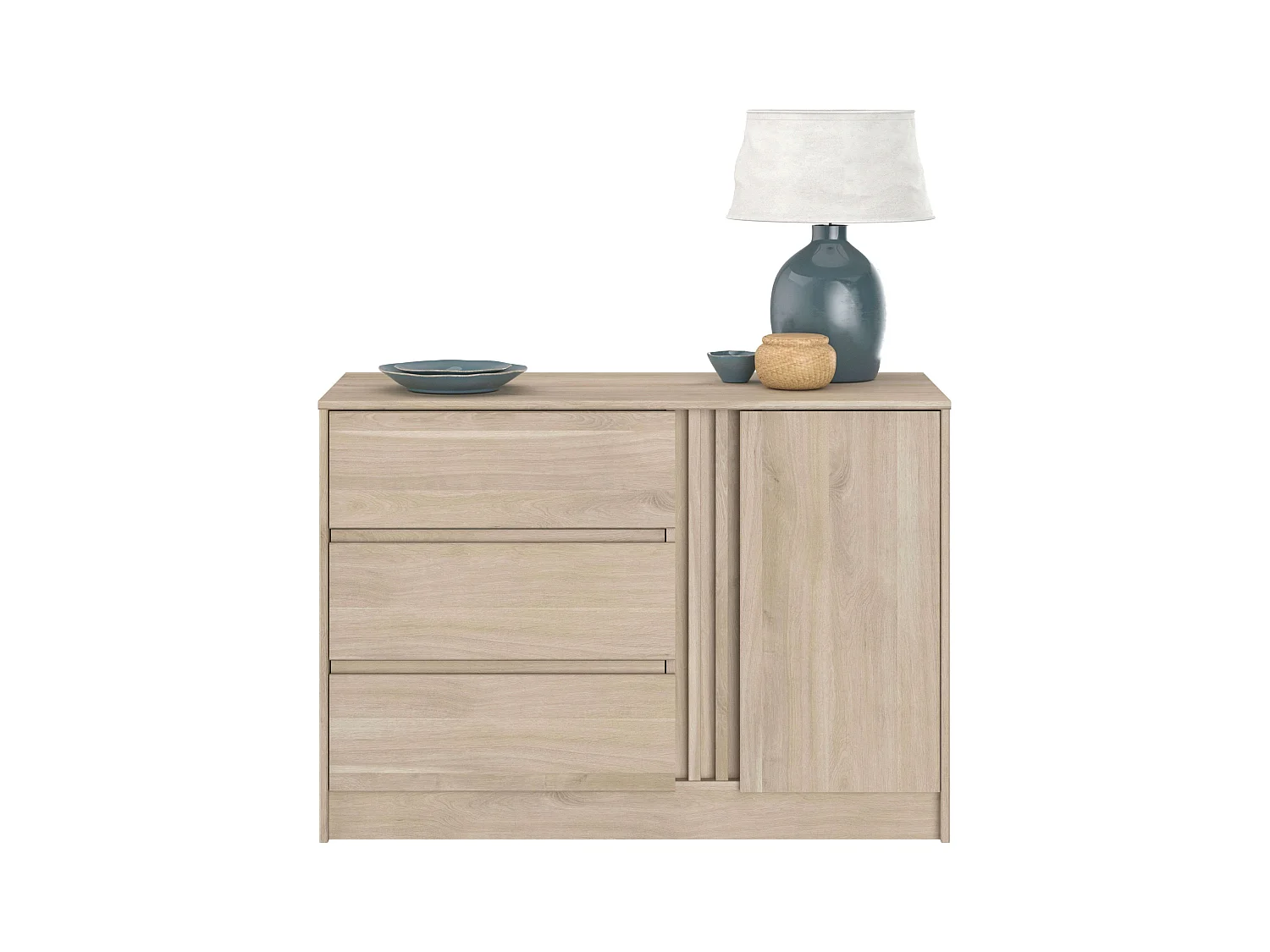 Commode double en chêne japonais 110x77x50