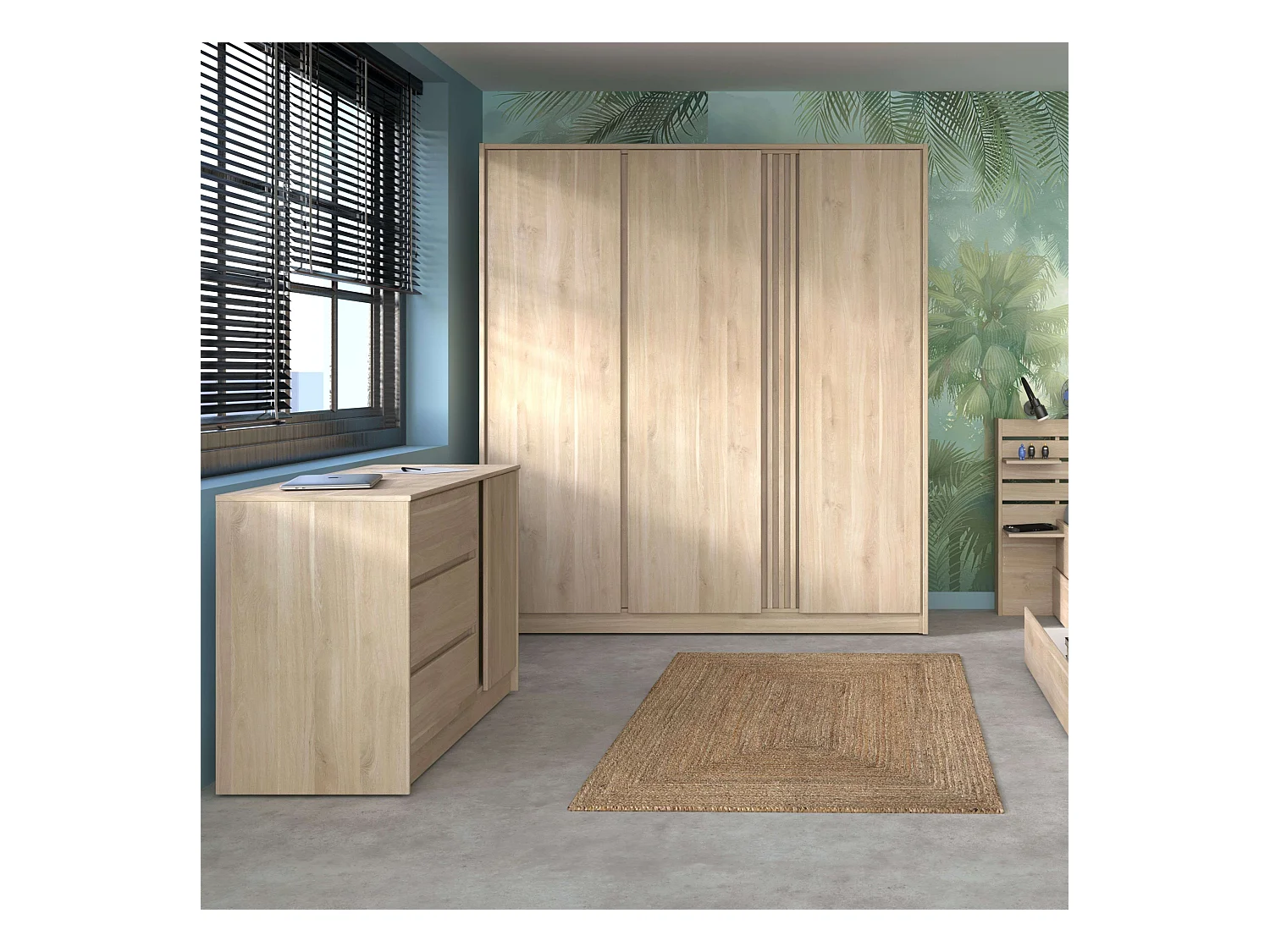 Commode double en chêne japonais 110x77x50