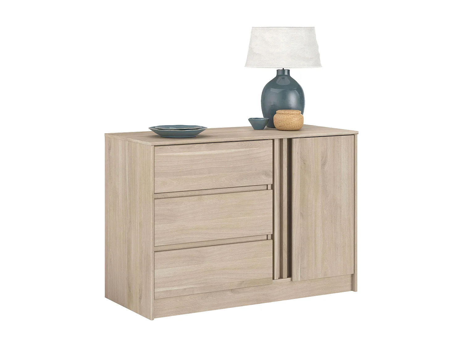 Commode double en chêne japonais 110x77x50