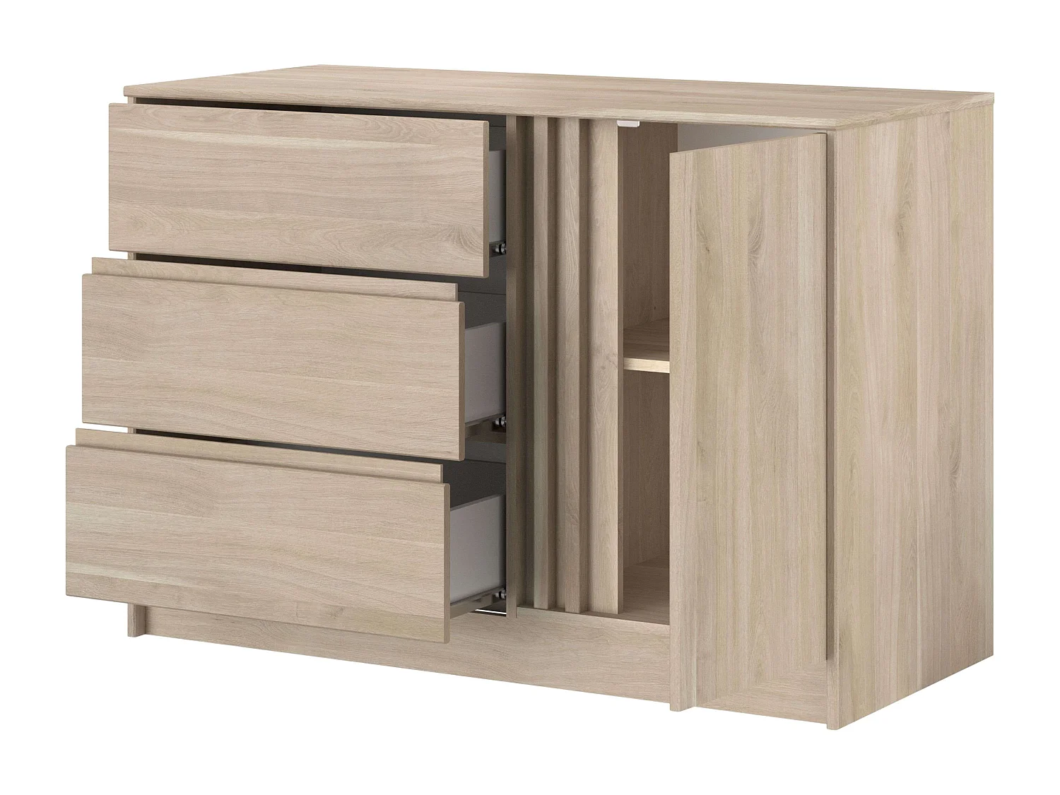 Commode double en chêne japonais 110x77x50