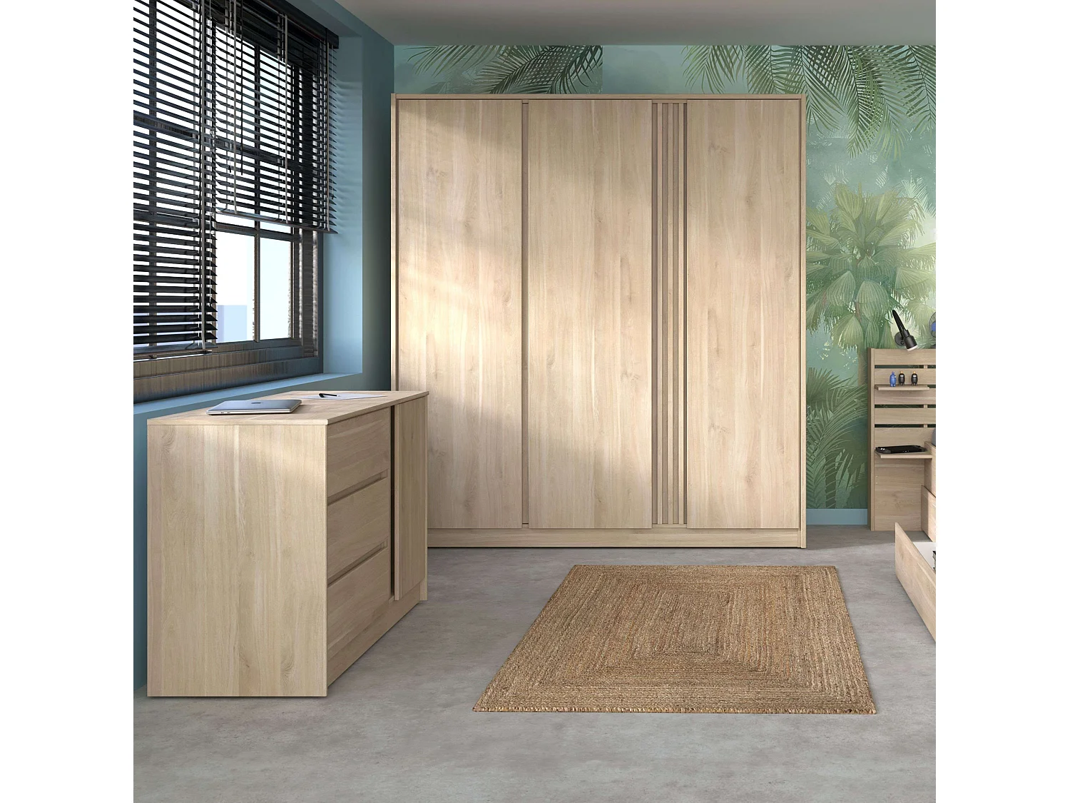 Commode double en chêne japonais 110x77x50