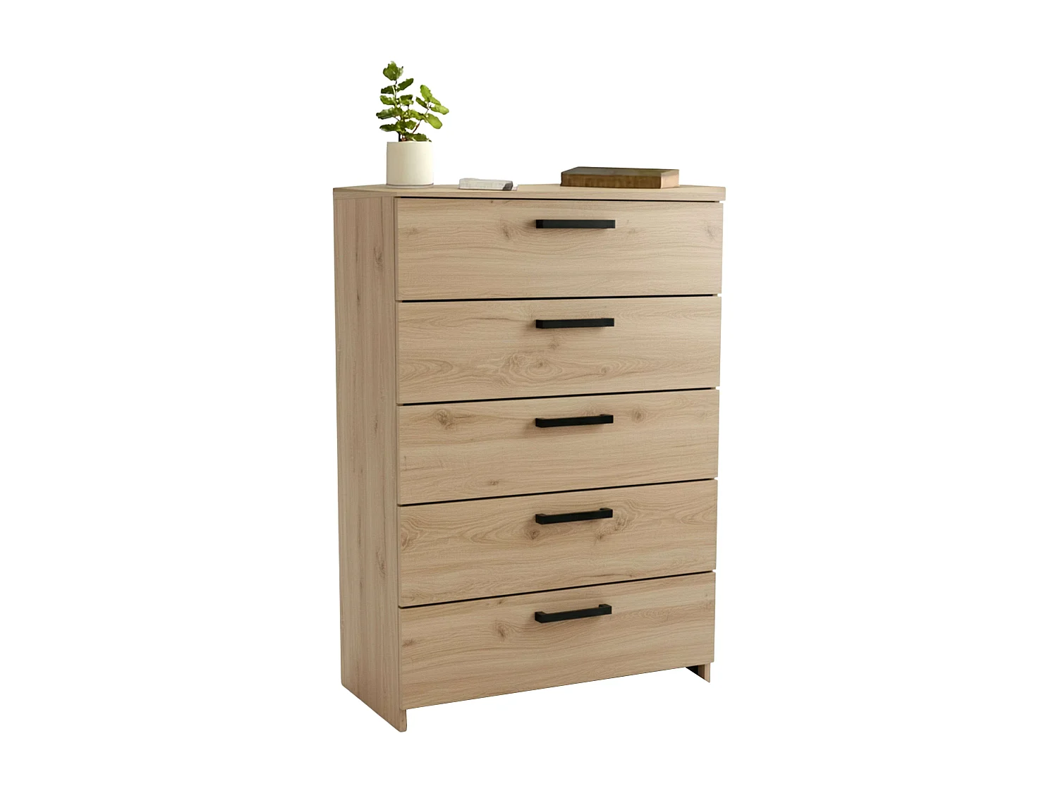 Cômoda Watson Modern Kronberge/Waterford Oak, 5 gavetas, 79,6 x 102,5 x 41,1 cm