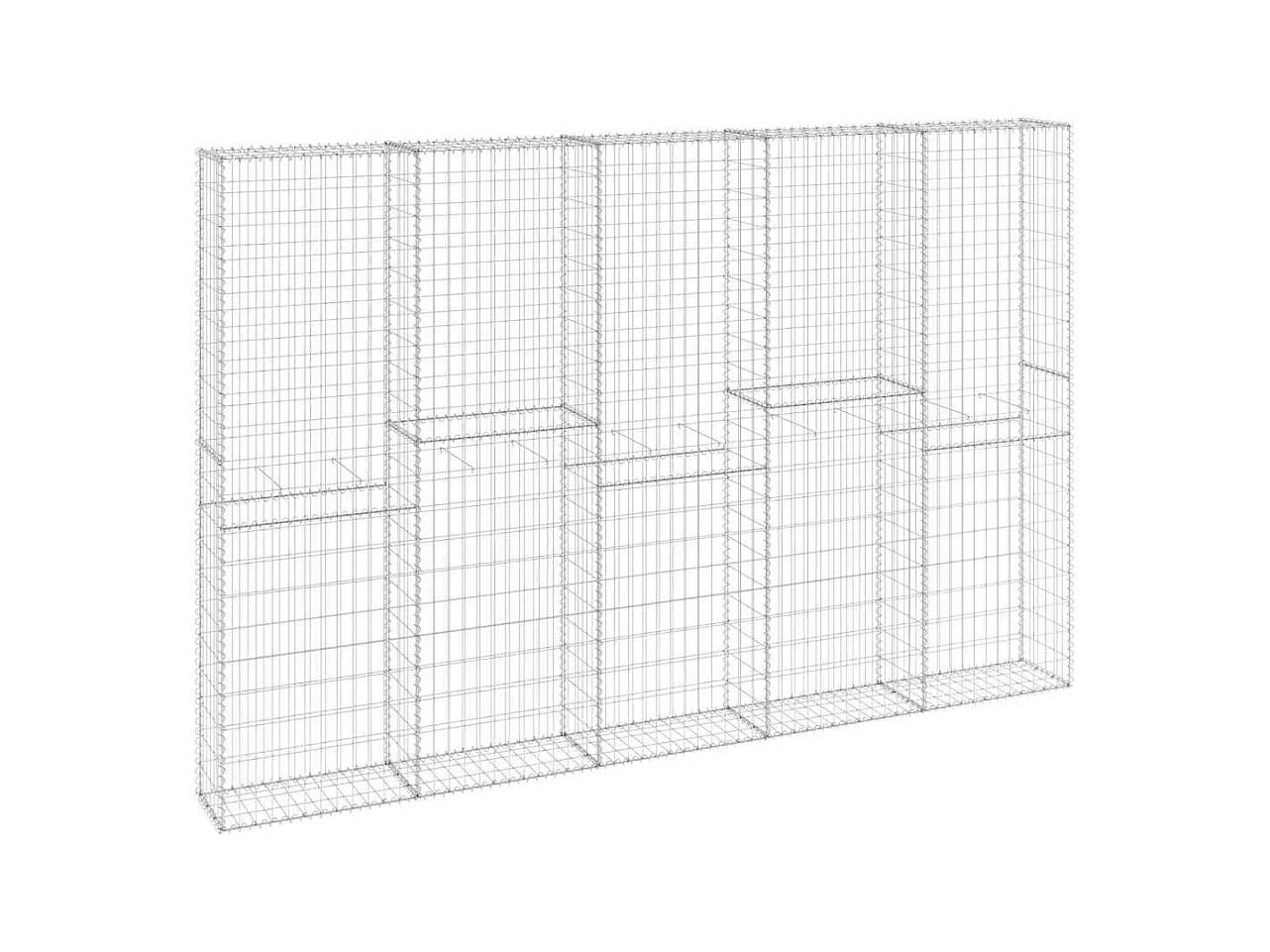 Mur en gabion-Panier de gabion avec couvercles Acier galvanisé 300x30x200 cm