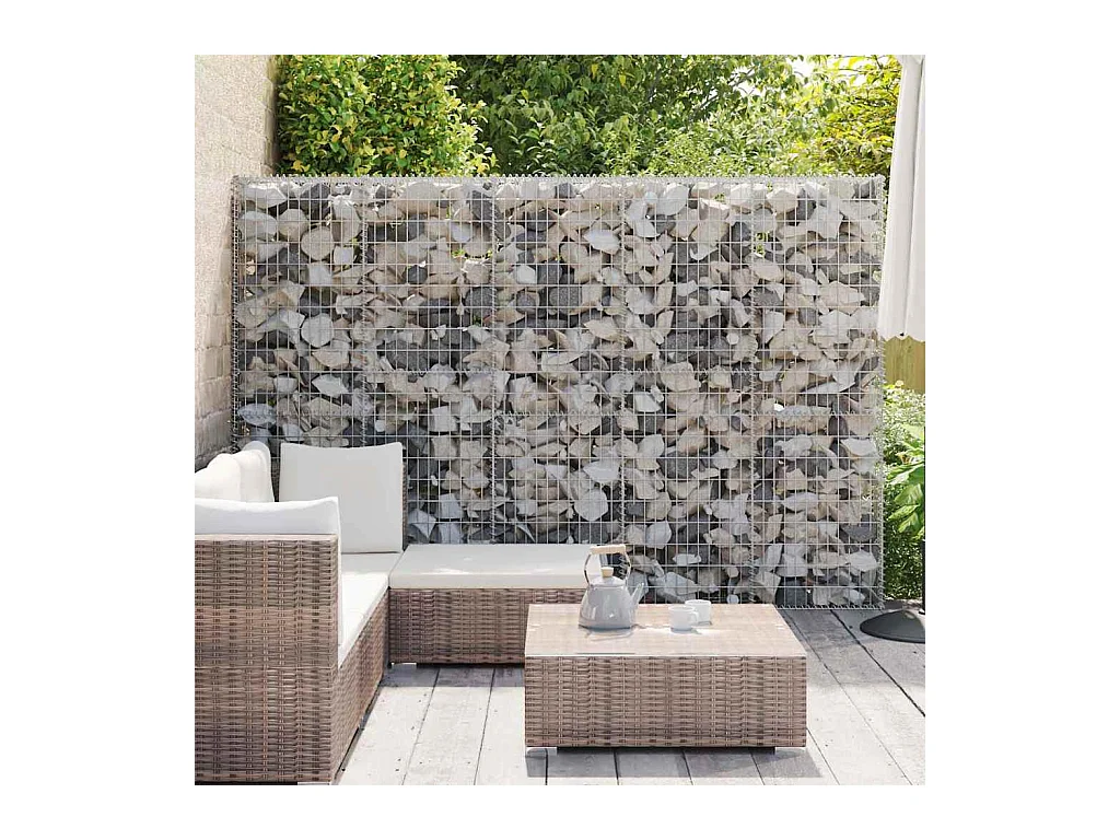 Mur en gabion-Panier de gabion avec couvercles Acier galvanisé 300x30x200 cm