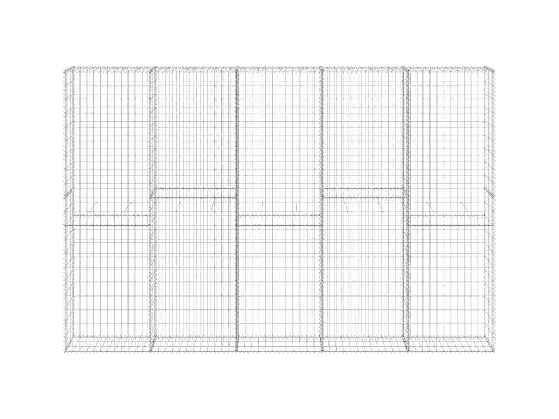 Mur en gabion-Panier de gabion avec couvercles Acier galvanisé 300x30x200 cm