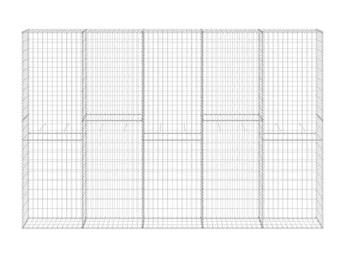 Mur en gabion-Panier de gabion avec couvercles Acier galvanisé 300x30x200 cm