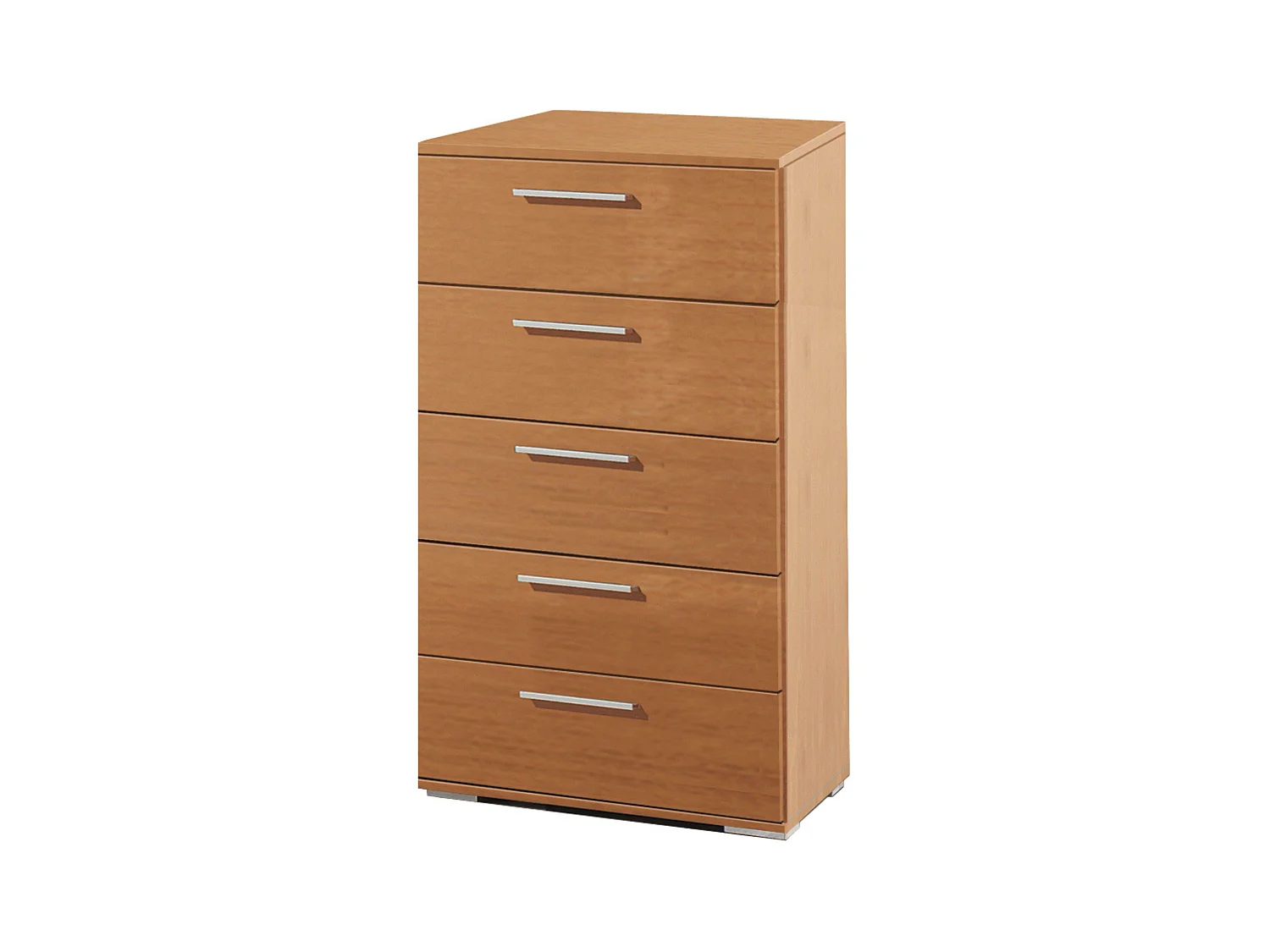 Commode classique couleur cerisier 5 tiroirs 52 x 101 x 41 cm Chambre