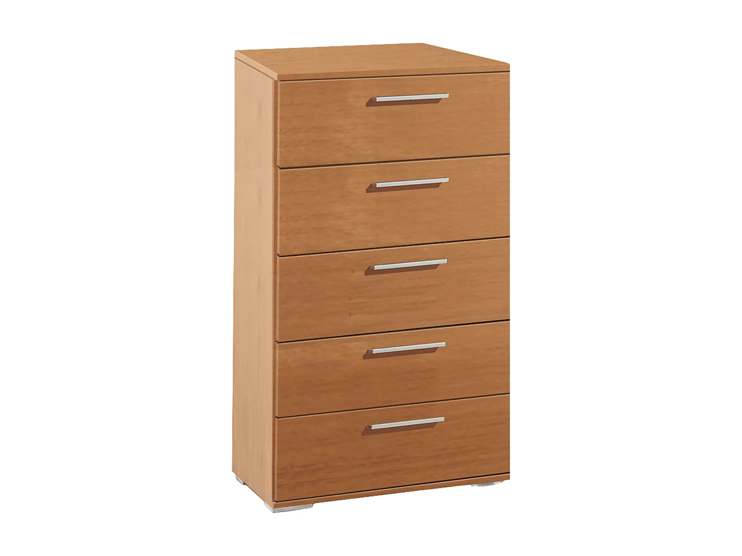 Commode classique couleur cerisier 5 tiroirs 52 x 101 x 41 cm Chambre