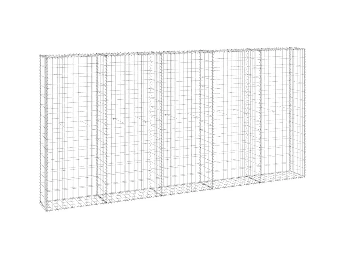 Mur en gabion-Panier de gabion avec couvercles Acier galvanisé 300x30x150 cm
