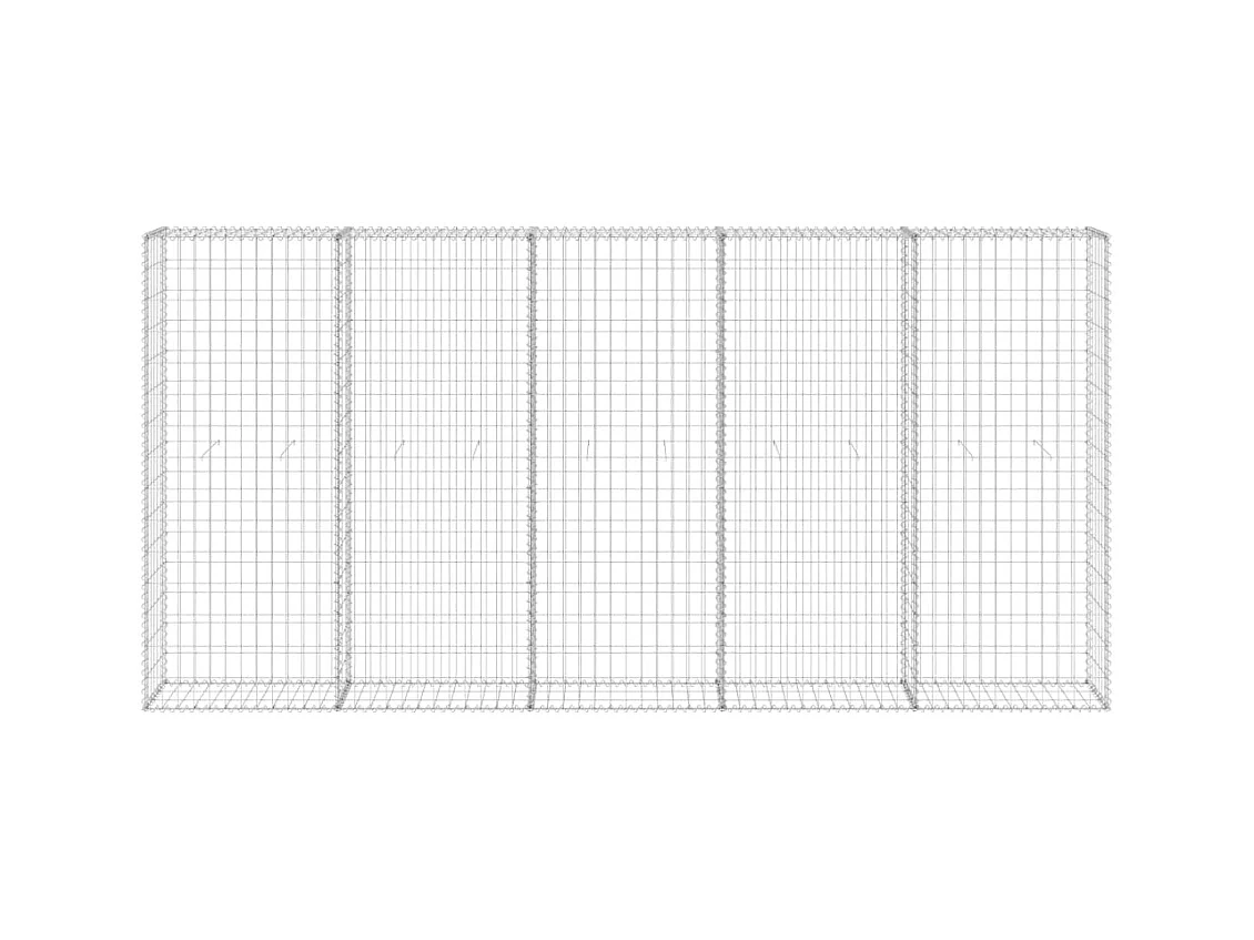 Mur en gabion-Panier de gabion avec couvercles Acier galvanisé 300x30x150 cm