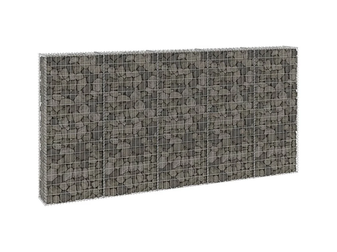 Mur en gabion-Panier de gabion avec couvercles Acier galvanisé 300x30x150 cm