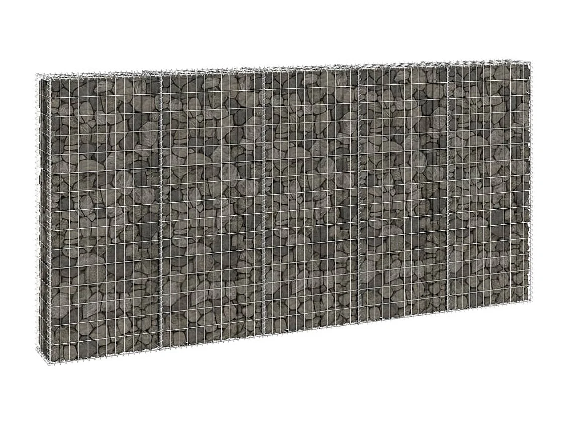 Mur en gabion-Panier de gabion avec couvercles Acier galvanisé 300x30x150 cm